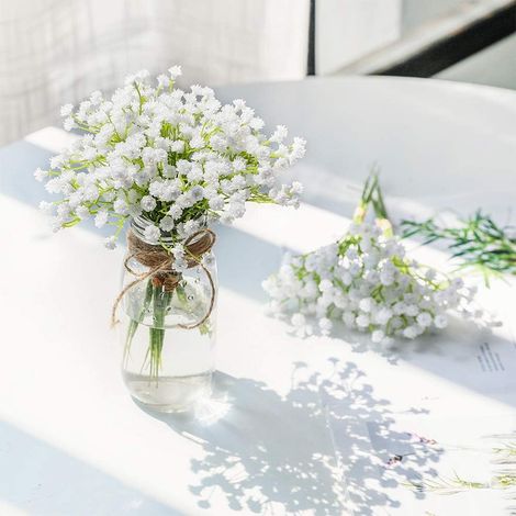 Fiori di Gypsophila artificiale finta, fai da te, bouquet di fiori per matrimoni, decorazioni per la casa, 8 pezzi (1/5)
