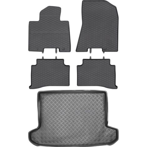 Set di tappetini in gomma per auto e tappetino per bagagliaio per Hyundai Tucson II SUV dal 2015 al 2020. (1/5)