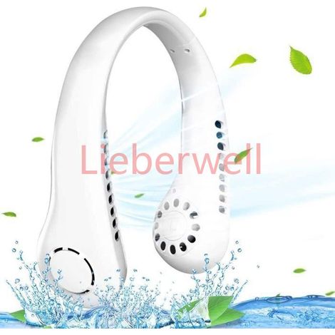 Ventilateur Cou USB 4200mAh Rechargeable Silencieux Rafraichissant Léger Sans Pales , Blanc (1/4)