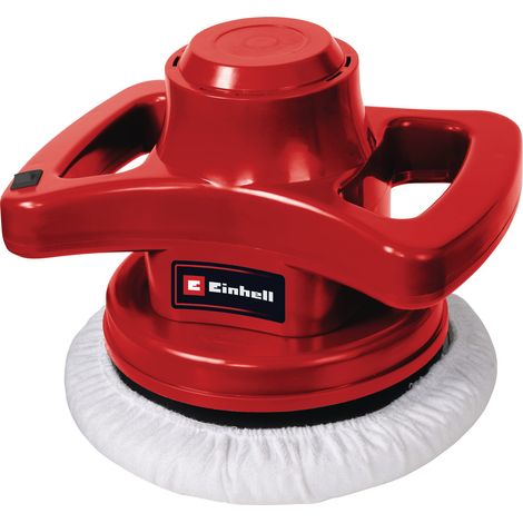 Einhell Polisseuse pour carrosserie CC-PO 90 (90 W, Vitesse d'oscillation : 3300 tours/mn, Diamètre disque : 240 mm, Livré avec 1 bonnet textile et 1 bonnet synthétique)