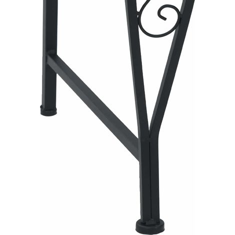 Maison Exclusive - Baumbank 8-Sitzanzahl Ø 160 x 89 cm Stahl Schw (1/5)