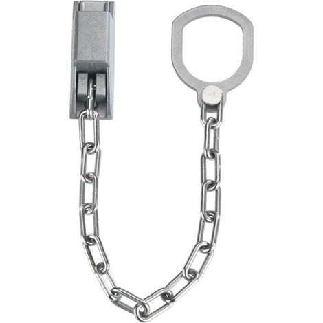 YMYNY Chaîne de porte verrouillable, Anti intrusion, Protection optimale de la maison, Sans perçage, Chaîne massive, Métal, 30 x 7 x 2,5 cm, Argent mat (1/4)