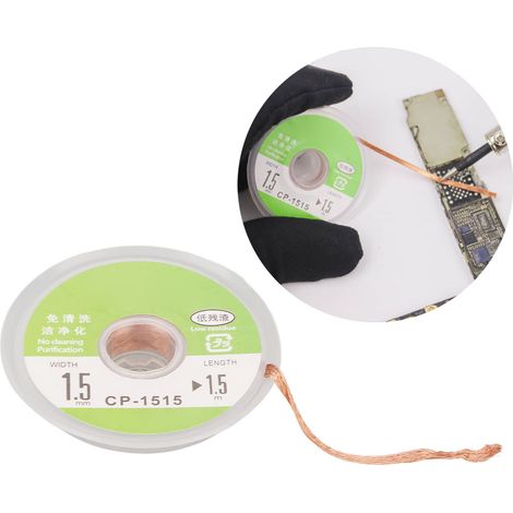Entlöten von Drähten ohne Rückstände und ohne Reinigung, Entlötband CP-1515
