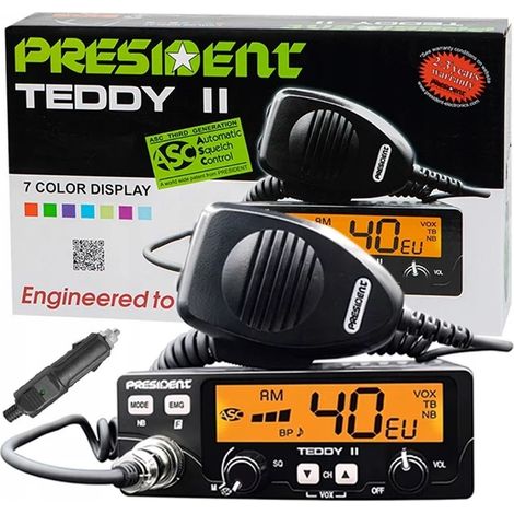 President® - teddy ii - emisora de cb am/fm - 40 canales