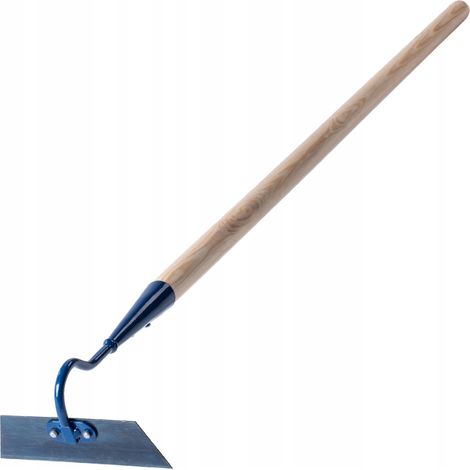 KADAX Gartenhacke aus Metall mit Holzstiel, Trapezform, 16 cm