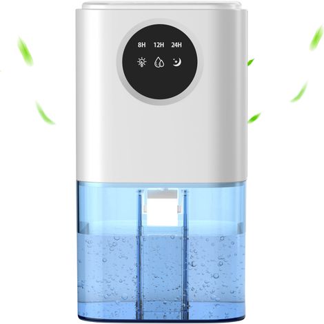 Petit déshumidificateur domestique, grande capacité, élimine efficacement l'humidité intérieure, fonctionnement silencieux, capacité de 1,7 litres. (1/5)