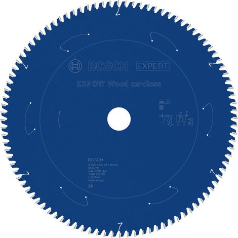Bosch EXPERT Wood cordless Circular Saw Blade 305x 2.2/1.6 x 30mm T96 2608902187