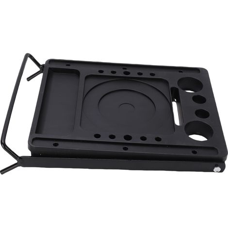 Échelle multifonctionnelle pliable et portable en fer, plateforme de travail d'extension pour la rénovation domiciliaire, noire (1/5)