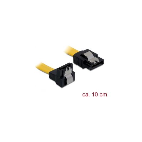 Cable SATA 6 Gb/s down/straight metal 10 cm