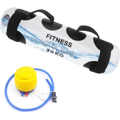 Sac à eau réglable pour l'haltérophilie, 20 kg - Ballon de fitness - Sac à eau remplissable - Pour l'intérieur et la force - Pour l'haltérophilie, le cardio (1/5)