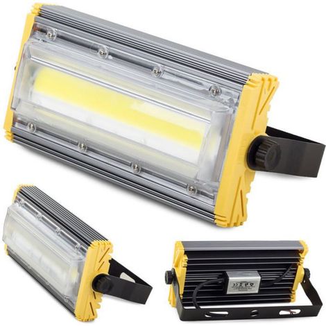 Projecteur LED COB - 50 W - 5000 K - Éclairage Industriel - 5000 lm - 120° - 22 x 11 x 6 cm - 1 pièce (1/5)