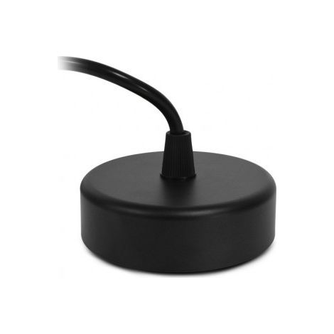 Patère pour Suspension Spot en Saillie - Noir - Ø85mm - Hauteur 28mm - Câble 1m