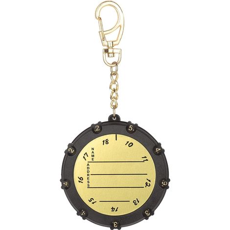 Sollbry Compteur de score de golf portable, Compteur de score Golf Stroke Shot Putt 18 trous marqueur de golf avec Numbers Wheels Gardien des scores avec porte-clés Mini compteurs d'accessoires(7.51.5 (1/5)