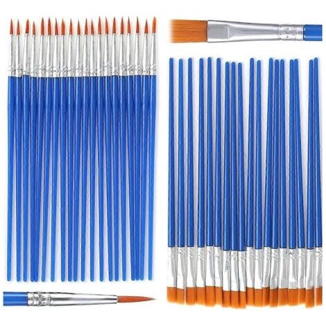 Set mit 50 kleinen Flachpinseln für Acrylmalerei -- (1/5)