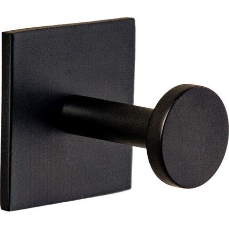 COSMIC Towel Hook, Robe Hook, Coat Hook, Self-adhesive, Black, Stick Collection