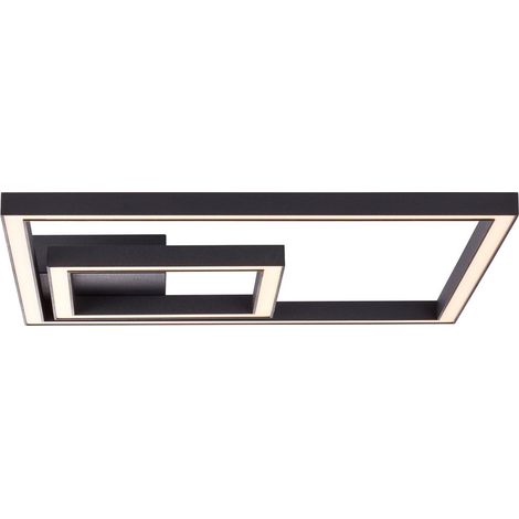 BRILLIANT Lampe, Quon LED Wand- und Deckenleuchte 40x40cm schwarz, Metall/Kunststoff, 1x 23W LED integriert, (2300lm, 3000K), A (1/5)