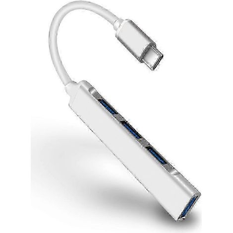 Hub USB-C 4 ports 25-26 pouces, adaptateur multiport USB-C pour ordinateur de bureau, PC portable et téléphones portables (1/4)