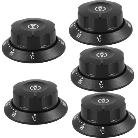 5 Pièces Thermostat, Commande Température Four, Bouton Réglage Friteuse, Accessoire Électroménager (1/5)