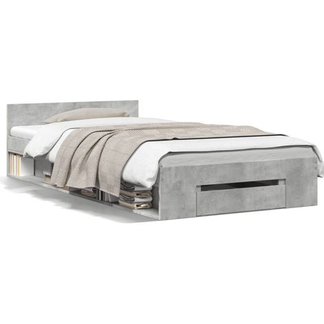Maison Exclusive - Giroletto Cassetto Grigio Cemento 90x190 cm Legno Multistrato