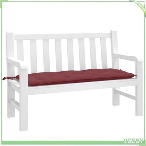 4002551 Coussin de banc de jardin rouge bordeaux mélangé tissu (1/5)