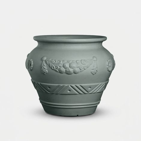 Vase d'extérieur en polyéthylène Orcio Festonato - Gris (1/3)