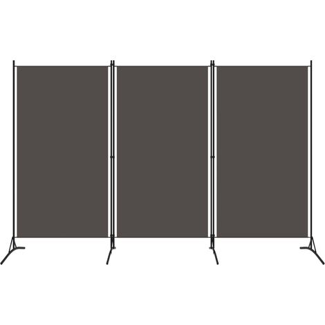 vidaXL Paravento a 3 Pannelli Antracite 260x180 cm