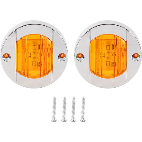 2PCS 6LED Feu de Transom IP67 Navigation Bateau Camion Croisière Lampe Ronde Arrière (1/5)