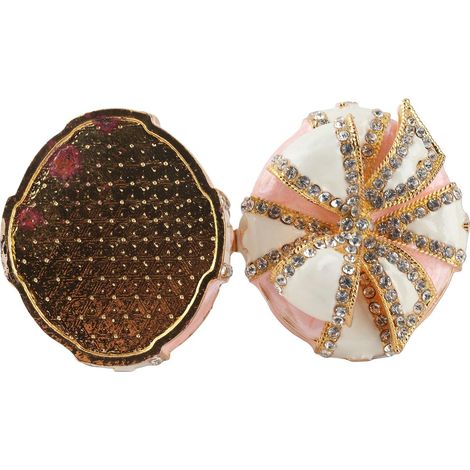 Decorative Jewelry Box with Bow Tie, Versatile Storage, Charming Retro Enamel, Rings and Earrings, Jewelry Organizer for Women and Girls, Birthday (1) (1/5)