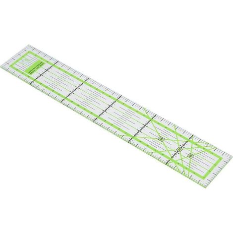 Lntyq Outil de couture DIY de règle de piquage transparent de 5x30cm pour la conception, la mise en page, la courtepointe (1/5)