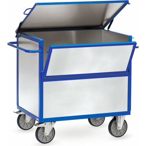 fetra Chariot pour caisses en tôle 2832 - charge max. 600kg Pneus TPE (1/3)