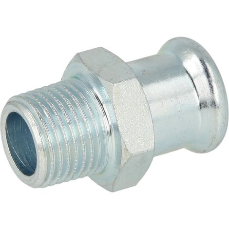 Raccord à sertir en acier C pièce de transition 15 mm x 1/2’’ F/FM contour M