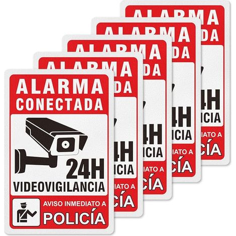 Alarms Stickers - CCTV Sign - Self Adhesive Vinyl CCTV Sign 20 x 30 cm (1/5)