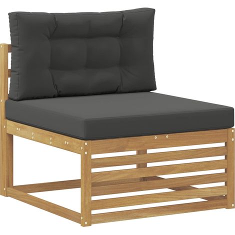 Maison Exclusive - Outdoor Mittelsofa Massivholz Akazie Weiß (1/5)