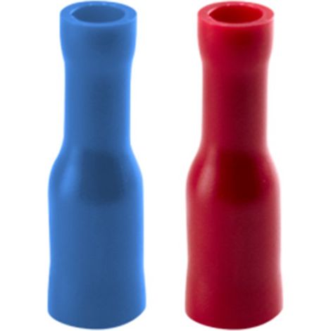 Cosse cylindrique femelle pré-isolée 2,5 mm GME - Lot de 100 unités bleues