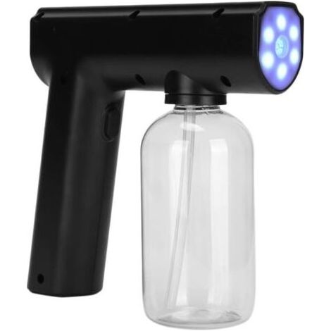 Pulvérisateur Atomiseur Portable, Pistolet Pulvérisateur à Brume Nanométrique Assainisseur Par Brumisation électrique Pulvérisateur de Nettoyage Sans Fil pour la Maison, le Bureau (Le noir) (1/4)