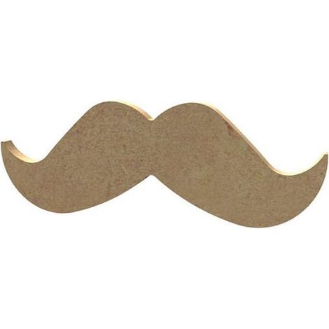Moustaches en Bois à décorer - GOMILLE - 13 cm - Marron