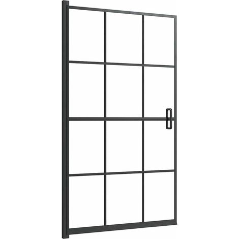 Maison Exclusive - Mampara de ducha ESG negro 80x140 cm (1/5)