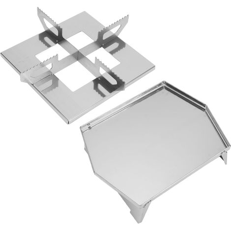 Support de poêle à bois extérieur en acier inoxydable, base pour poêle à bois, kit d'outils de camping portable avec sacs de rangement (1/5)