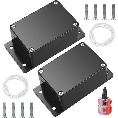 2 Pièces Boîtes de Jonction Etanche IP65, Boite de Derivation avec Oreille Fixe, Boîtier de Projet Electrique Etanche Exterieur, Boîte de Connexion de Câbe Plastique pour Composant Électronique (1/5)