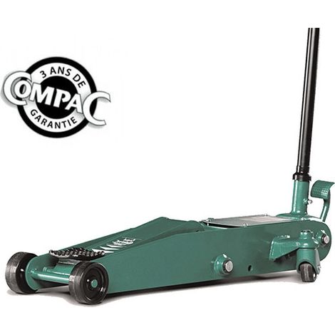Cric rouleur professionnel 3 tonnes – Capacité de levage 500 mm – Structure acier haute qualité – Vanne pilote de sécurité – Compac (1/3)