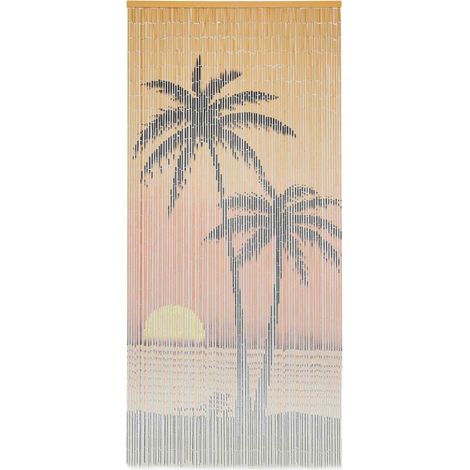 Cortina de bambú para puerta contra insectos 90x200 cm vidaXL