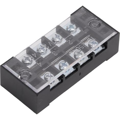 Bloc de bornes double rangée 50 unités 25A 600V, haute conductivité pour coffret électrique (1/5)