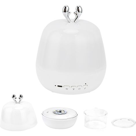 Projecteur étoiles LED 3 couleurs réglables 12 disques films musique rotation 360° cadeau lumière fête bar maison (1/5)