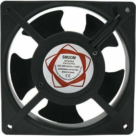 Ventilateur axial pour boîte de cheminée Insérable Haute température Pales en métal Silencieux Universel 120 x 120 x 38 mm (1/5)