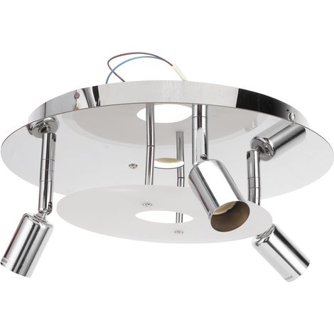 Plafonnier rond moderne à 3 têtes GU10 pour chambre ou salon, 85-265 V (1/5)