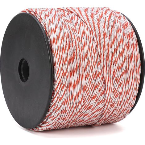500m Fil de Clôture Électrique, 2mm, 6 Brins Conducteurs Inox, Rouge-blanc (1/5)