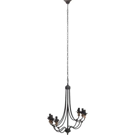 Lámpara de techo de metal negro D69x86h cm (1/5)