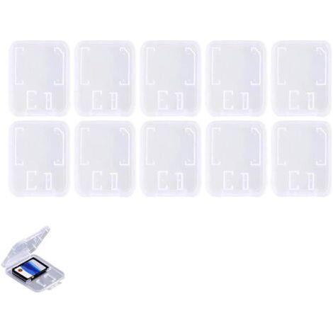 Lot de 10 boîtes de rangement pour cartes SD, cartes TF et cartes mémoire (1/4)