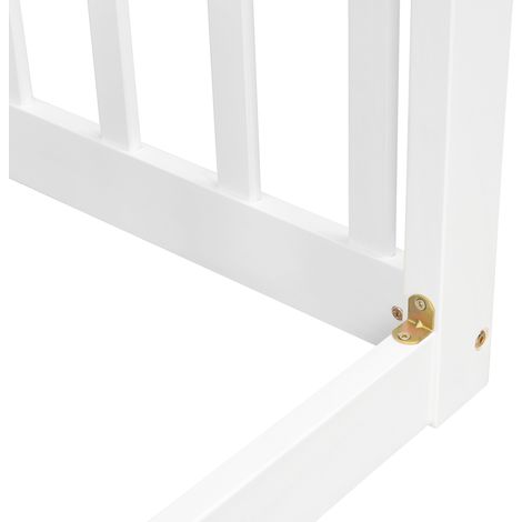 Letto a pavimento per bambini 140x200 cm bianco in legno con 4 vani - MEUBLIV (1/5)
