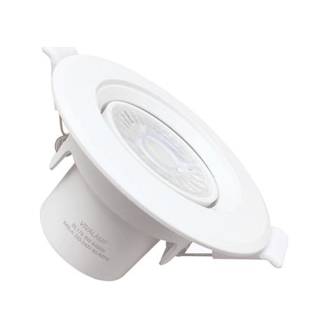 Portafaretto faro Faretto LED Luce Naturale 4200k COB 8w orientabile rotondo foro incasso 60-75 mm